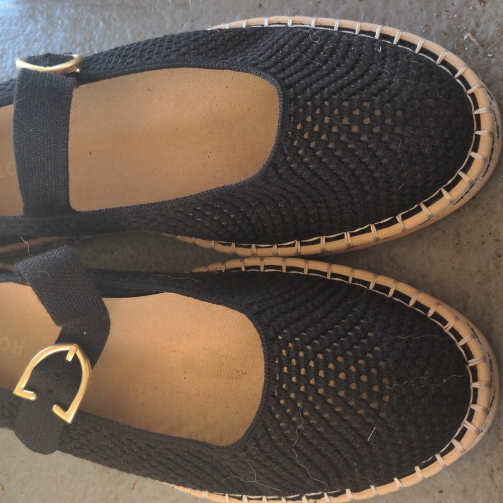 Rothys Size 13 Mary Jane Hemp Knit Espadrilles